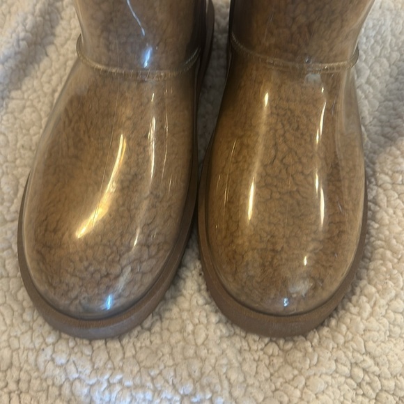 Cape Robbin Snow Rain Platform Booties Size 11 Clear Brown Slip On Round Toe - Picture 4 of 12
